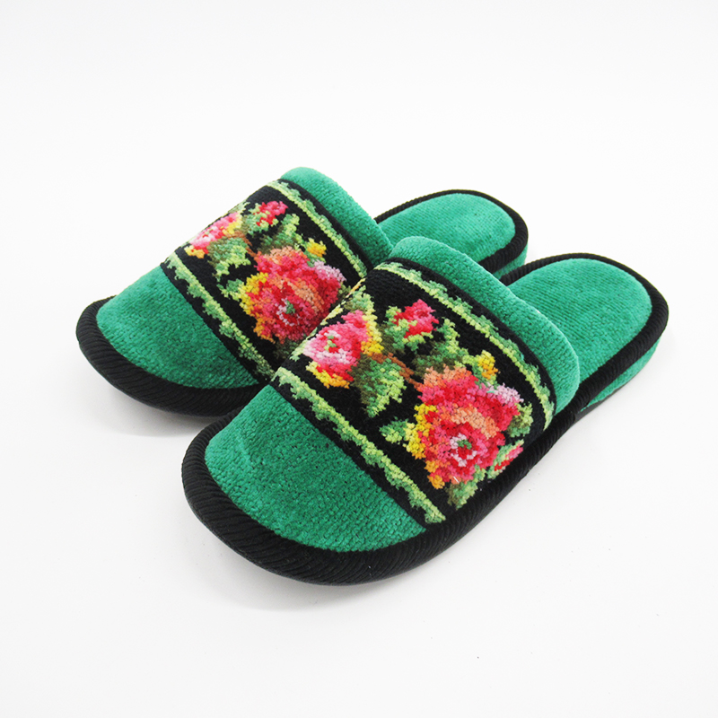 FEILER フェイラー LASY ROSE Pスリッパ /グリーン